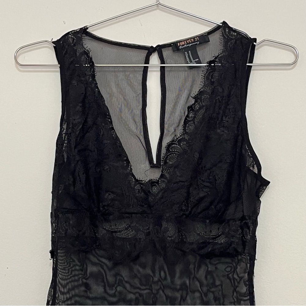 Black Lace Body Suit - Picture 4 of 5